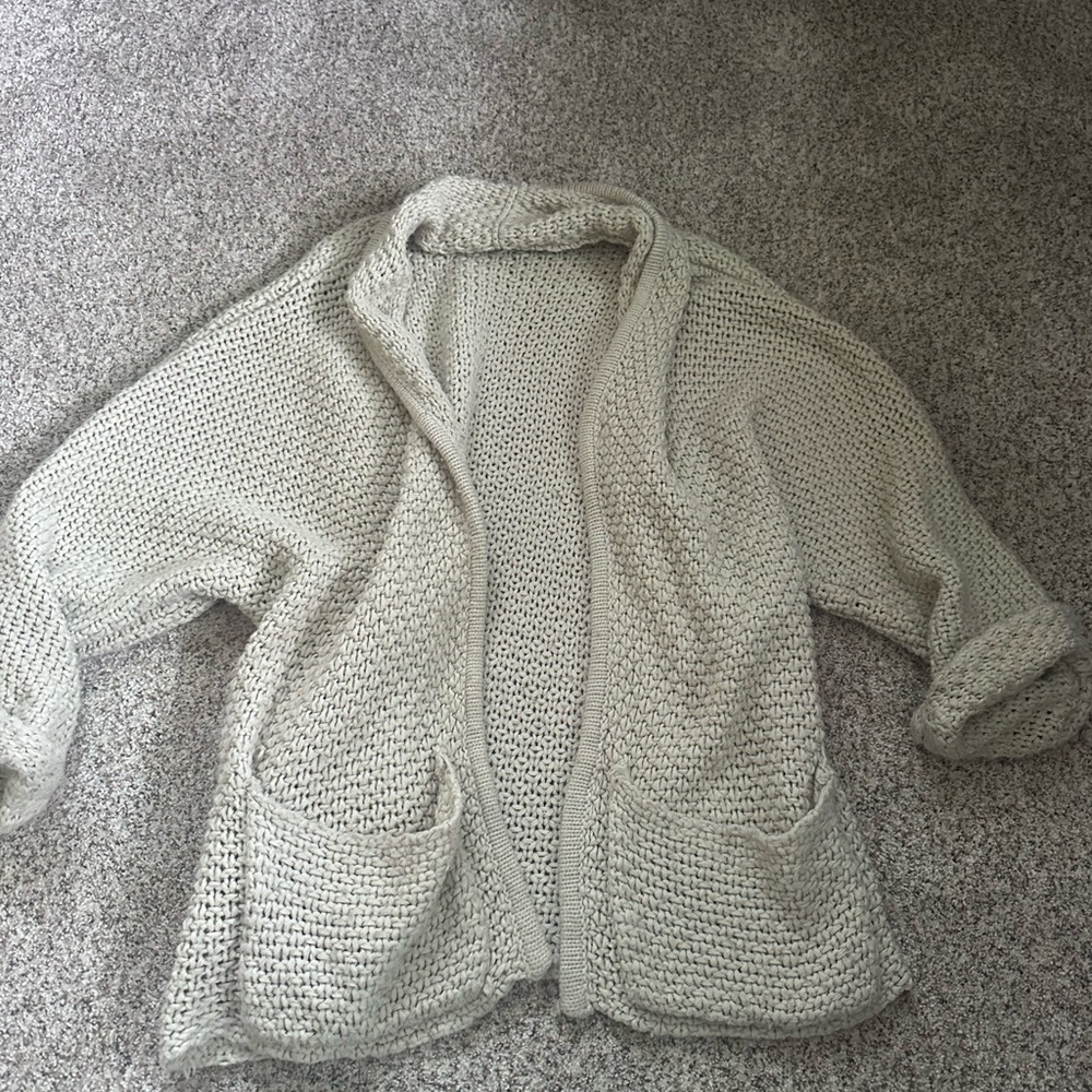 Maurice's cream oversized slouchy cardigan size large
